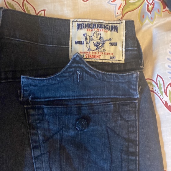 True Religion Jeans Size 40 STRAIGHT Black - Picture 3 of 5